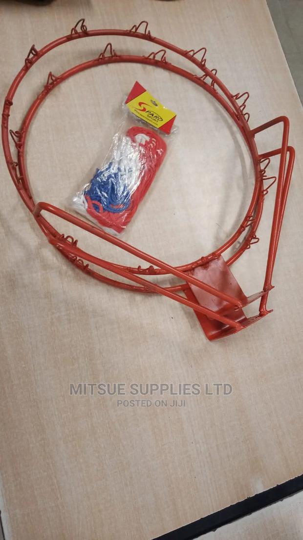 Pair Of Regular Basketball Hoop/Ring 12 Rounds With Nets - main view