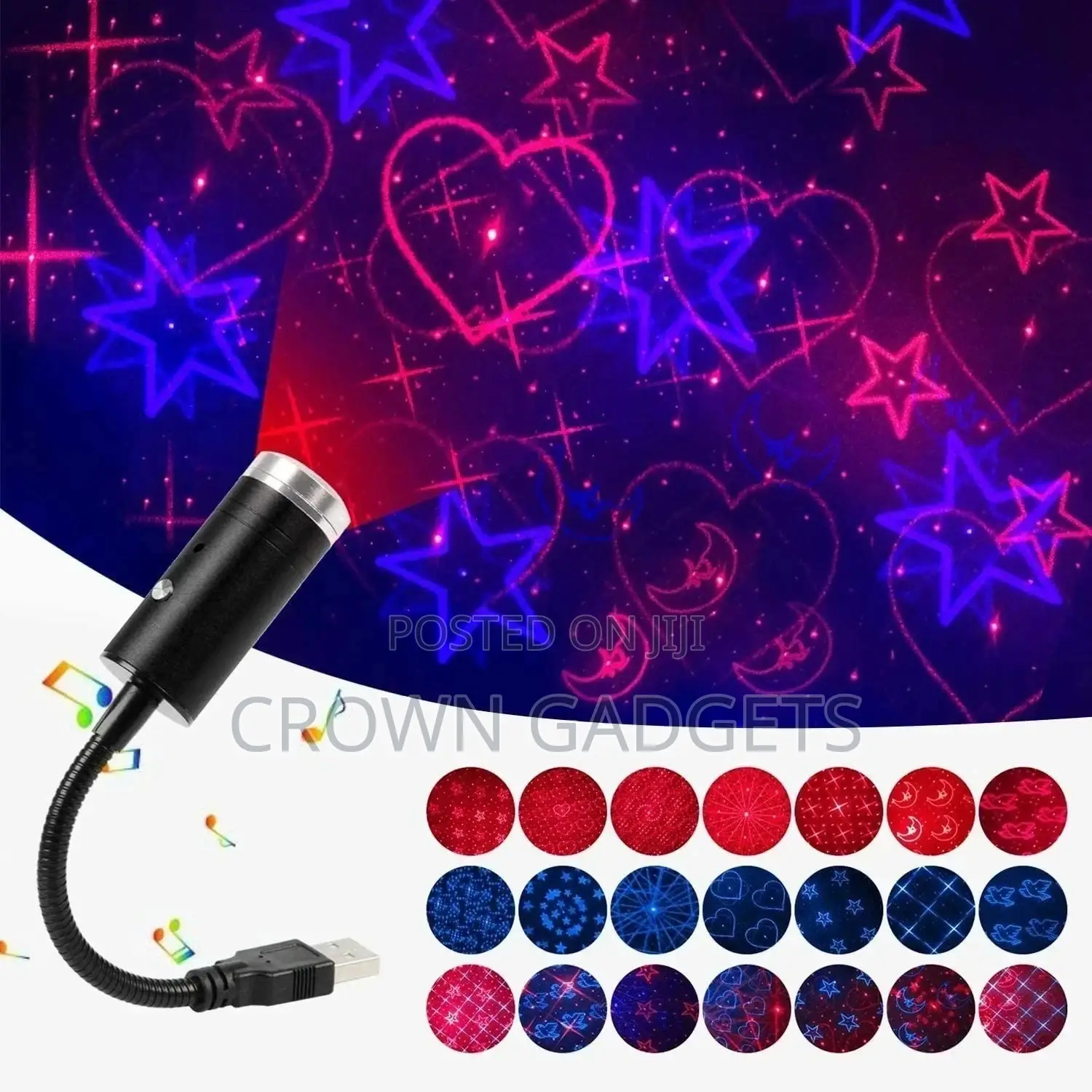 USB Car Interior Atmosphere Star Sky Lamp