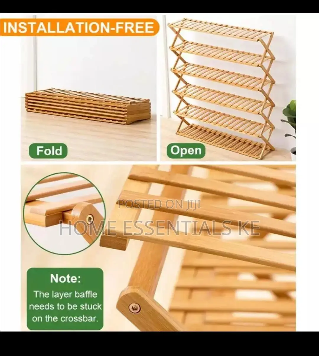 *6 Layer Foldable Shoerack Can Hold 36 Pairs