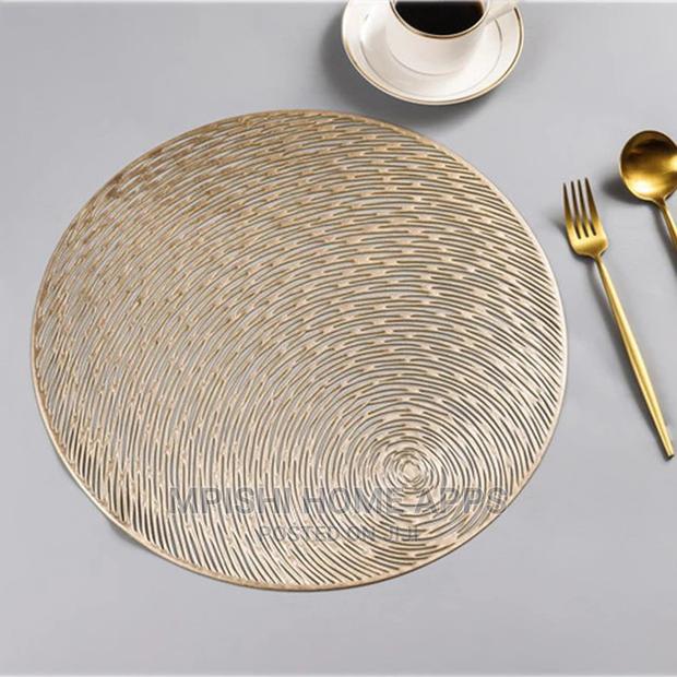 6pcs Gold Silver Round Table Placemats - thumbnail 3