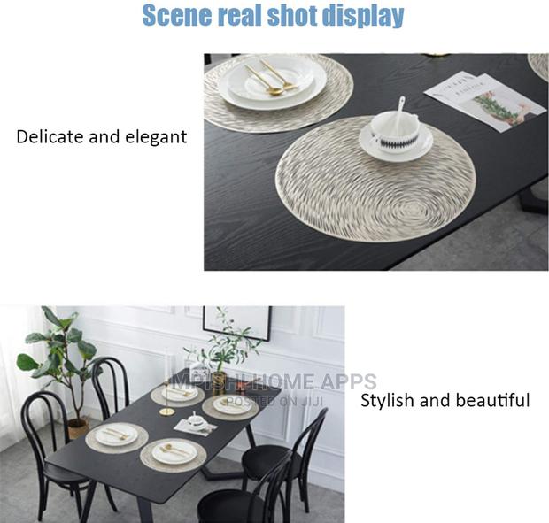 6pcs Gold Silver Round Table Placemats - thumbnail 4