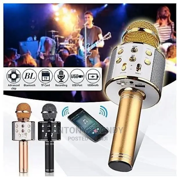 KTV- Ws858 Wireless Karaoke Microphone Usb Player Bluetooth