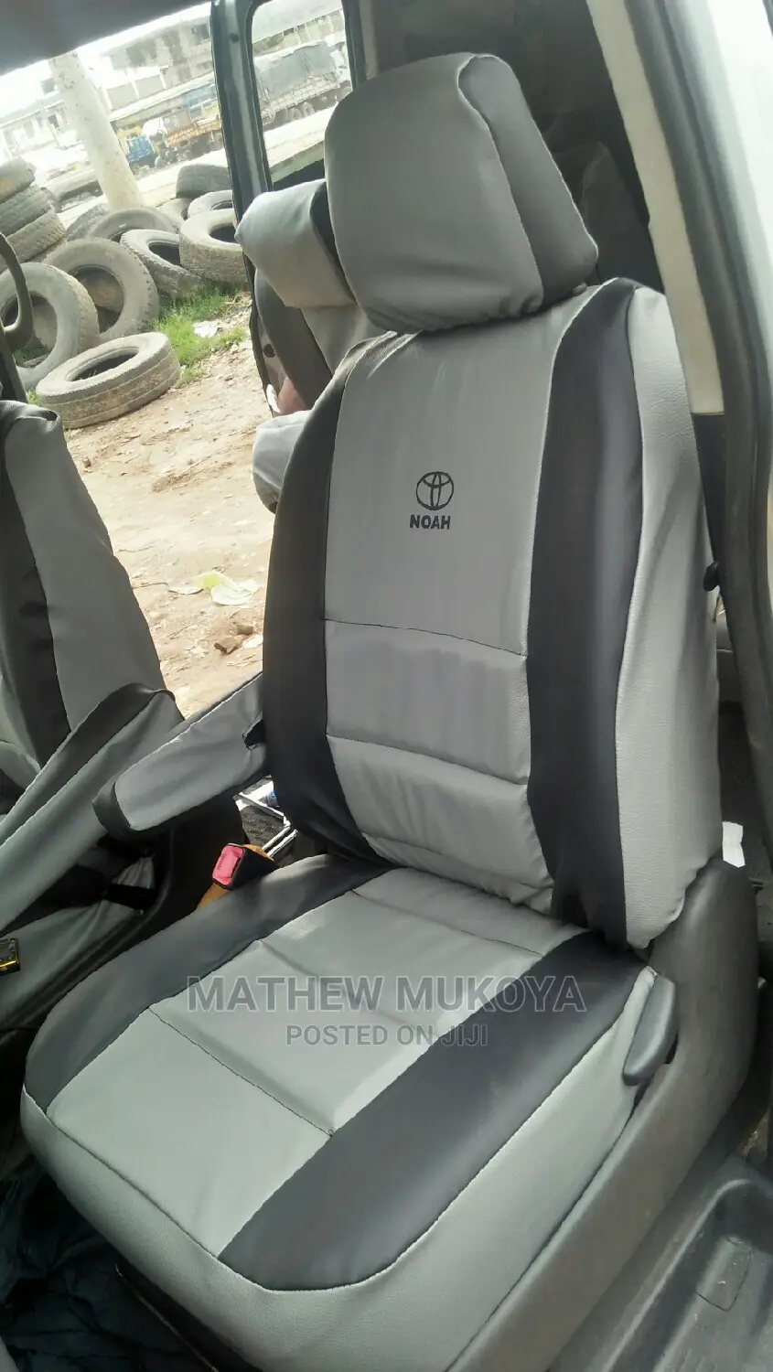 Silver and Black Car Seat Covers
