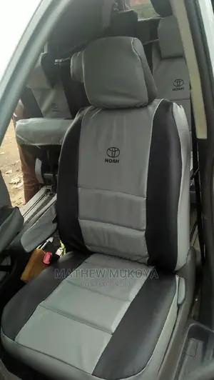 Silver and Black Car Seat Covers