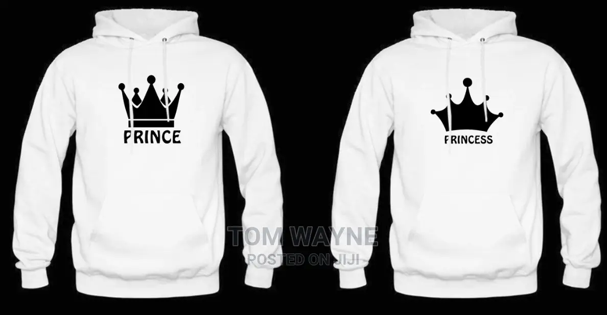 Prince and Princess Printed Hoodies All Colours Available