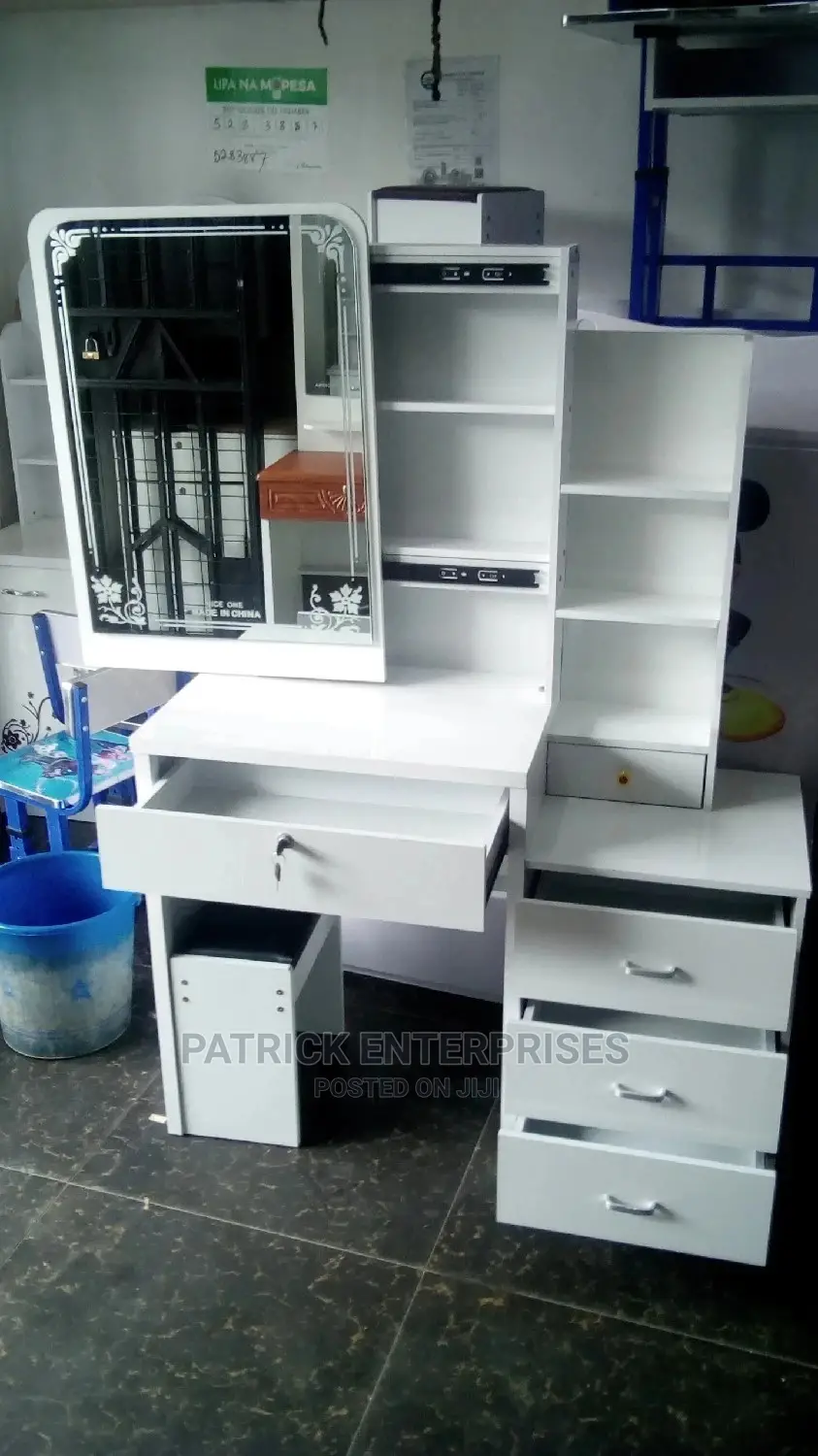 White Sliding Dressing Table