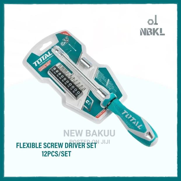 TOTAL - 12 Pcs Flexible Shaft Screwdriver Set