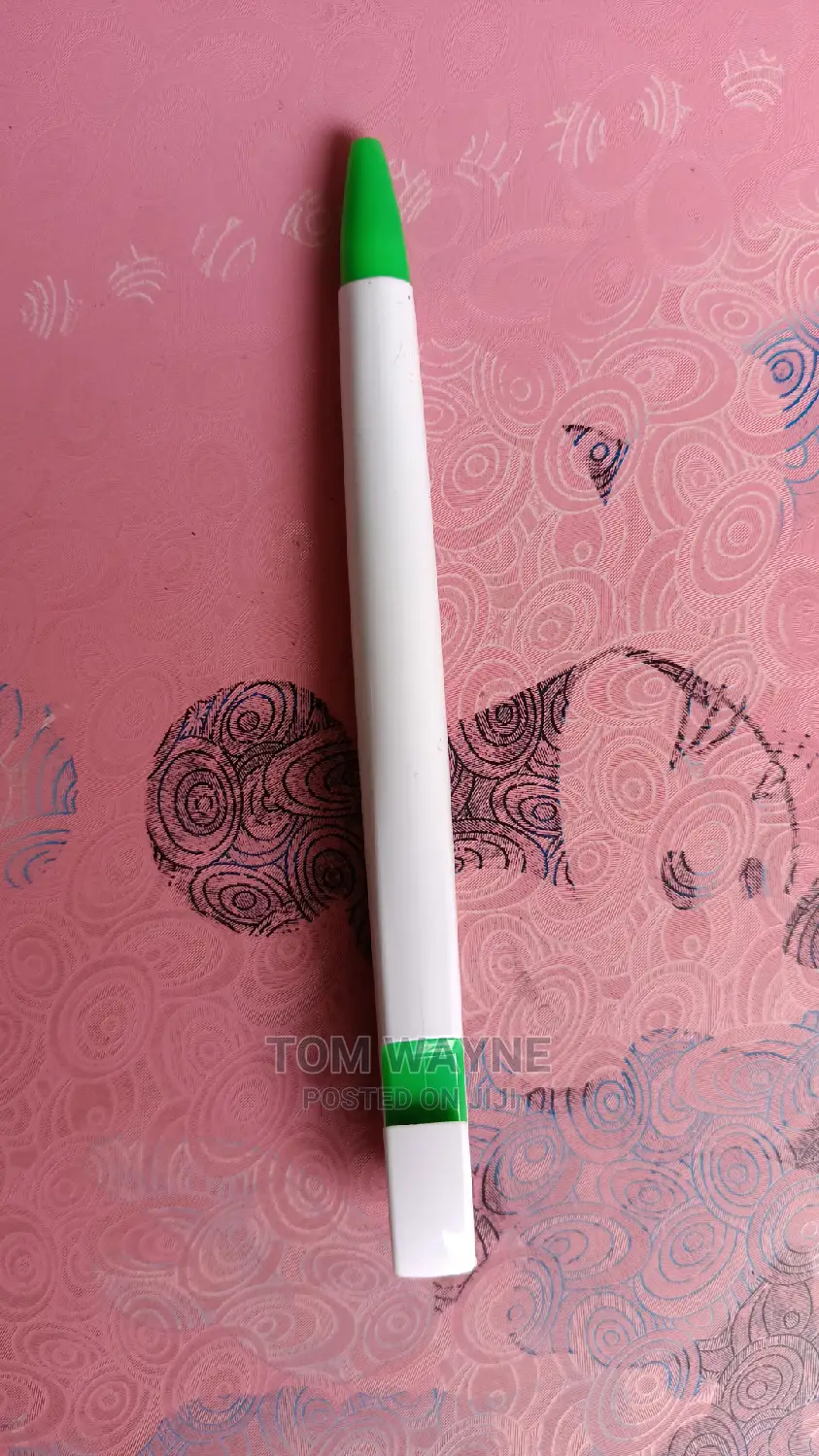White and Green Brandeable Biro Pens