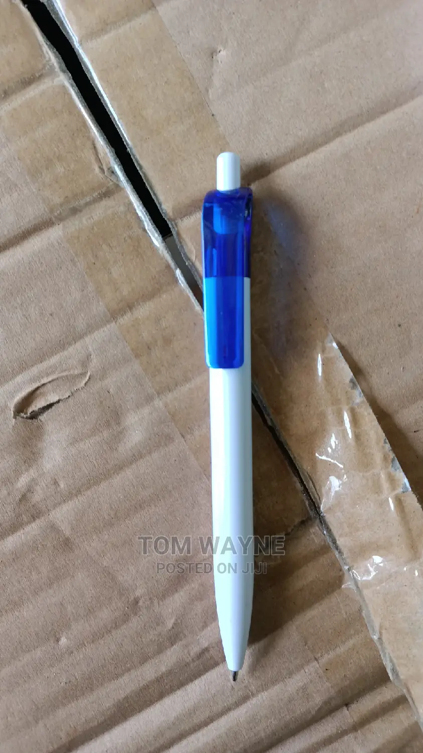 White and Blue Biro Pens