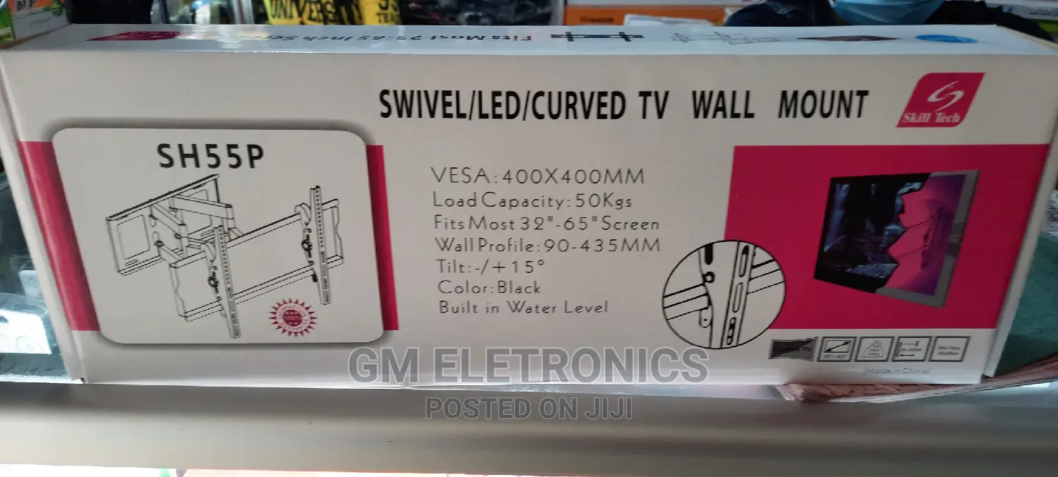 Swivel Double Arm Wall Mount for 32" to 65" TV Set.(SH 55P)