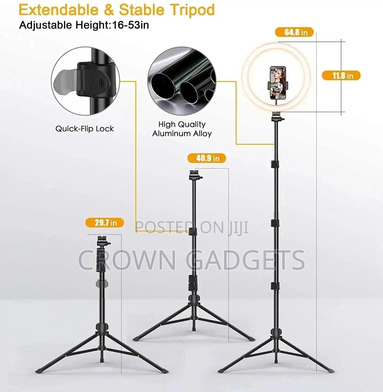 Tripod Stand Makeup Artist With Ring Light