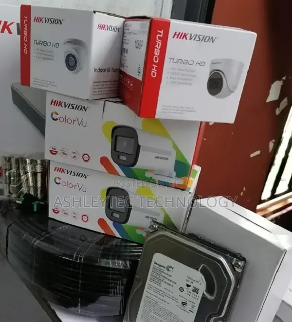 Three CCTV Complete Camera Hik Vision 720P