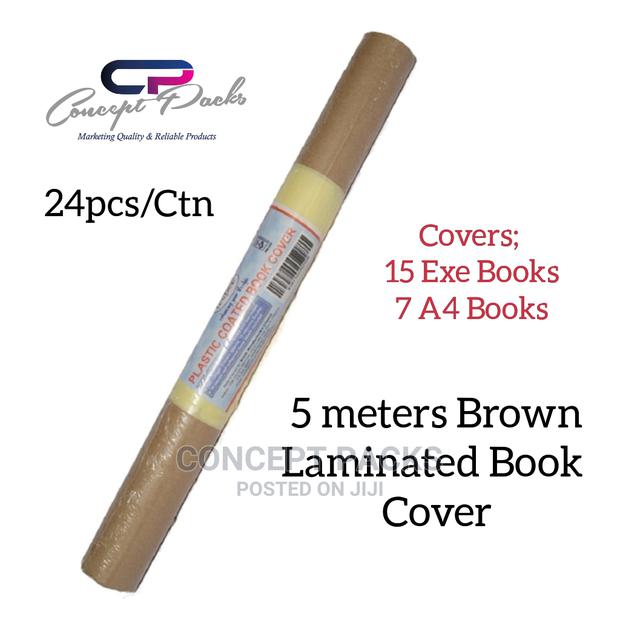 24pcs X 5mtrs Brown Laminated Book Cover. - main view