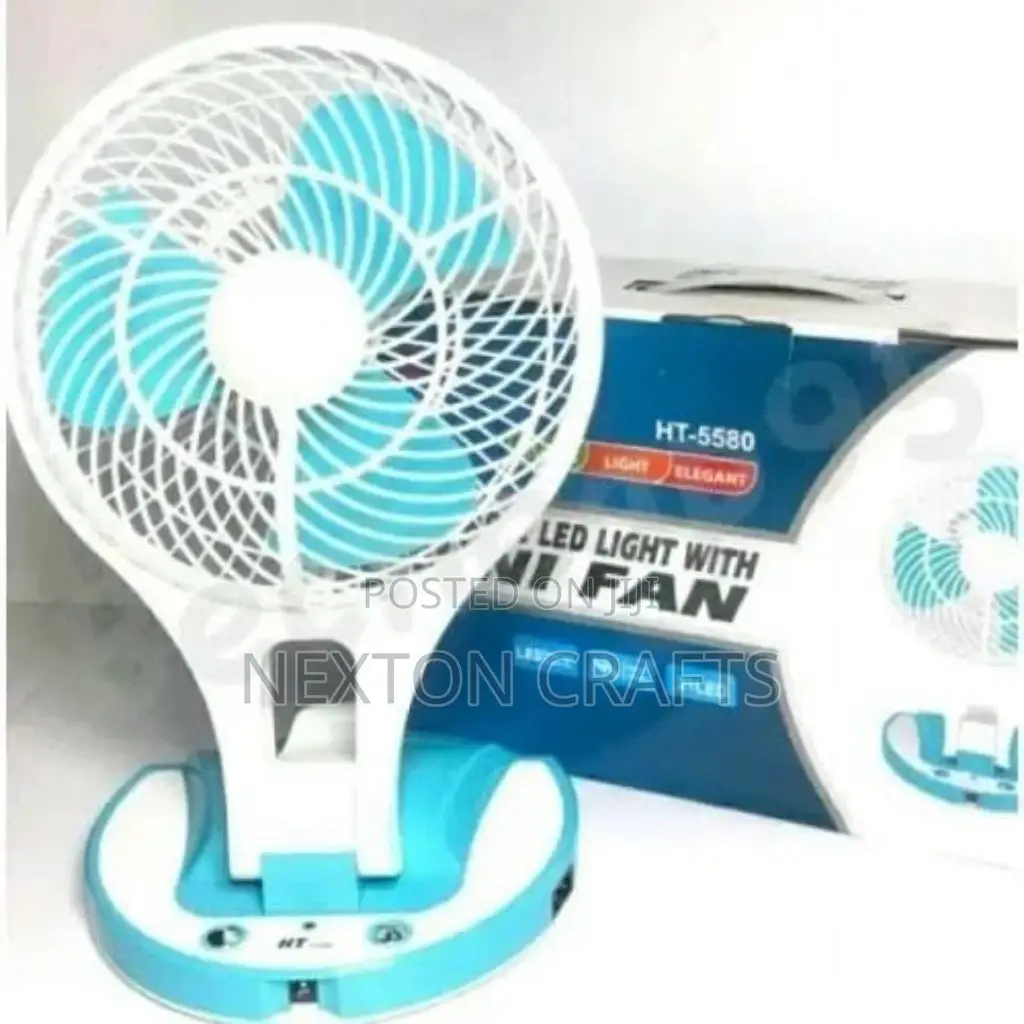 Portable Rechargeable Fan With Led Light