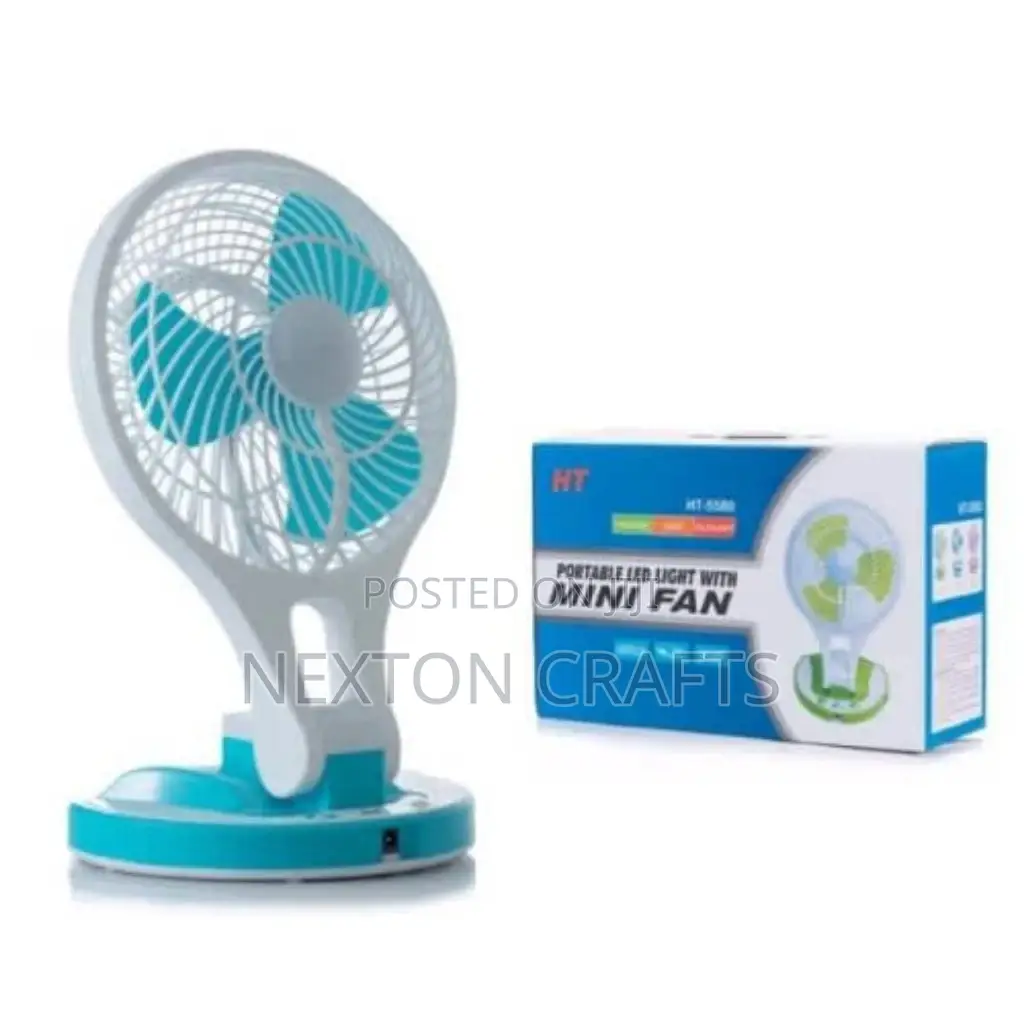 Portable Rechargeable Fan With Led Light