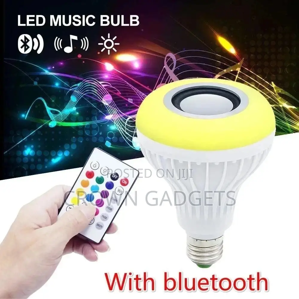 Smart Led Remote Control Bluetooth Speaker Music Bulb