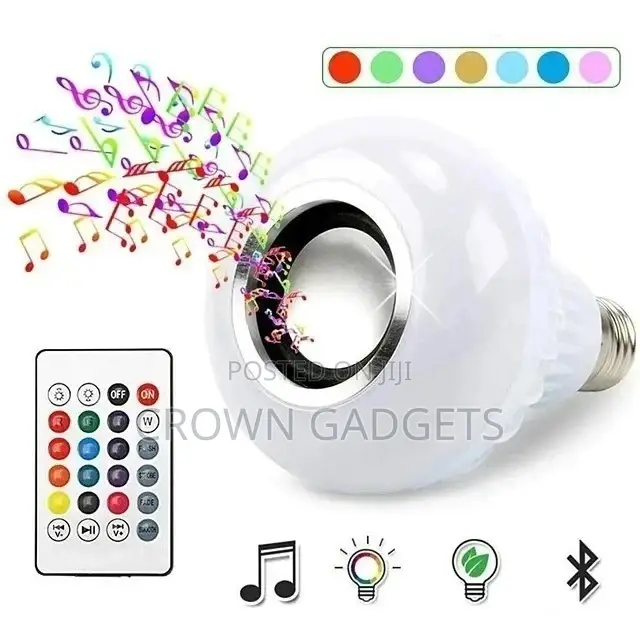 Bluetooth Smart Speaker Led Music Bulb With Remote