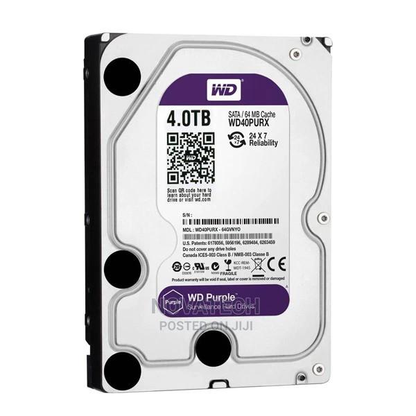 WD Purple Surveillance Hard Drive - 4 TB, 64 MB, 5400 Rpm