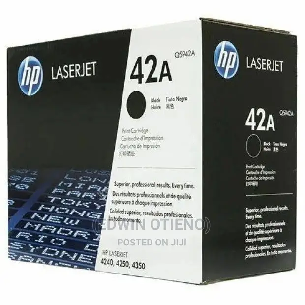 HP 42A Black Laserjet Toner Cartridge, Q5942A
