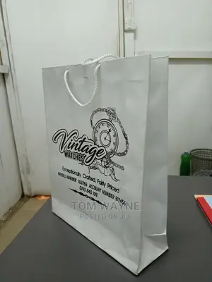 White A4 Gift Bags Printed on One Side With Your Logo