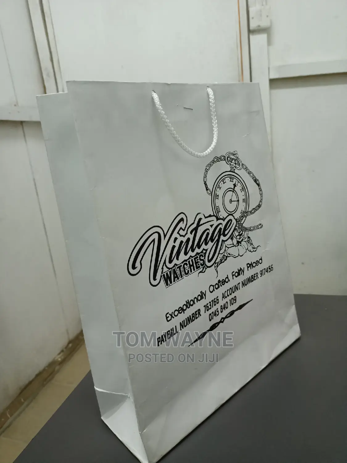 White A4 Gift Bags Printed on One Side With Your Logo