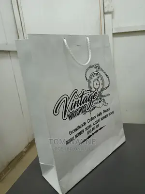 White A4 Gift Bags Printed on One Side With Your Logo