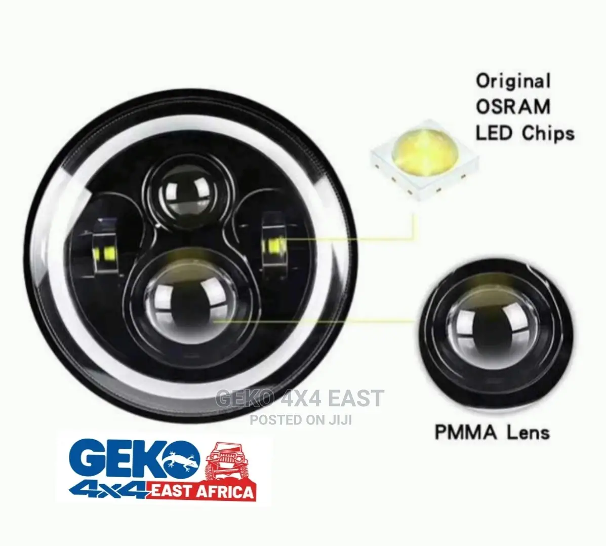 7 INCH 75watt ROUND HEADLIGHT With White/Amber Turn Signal