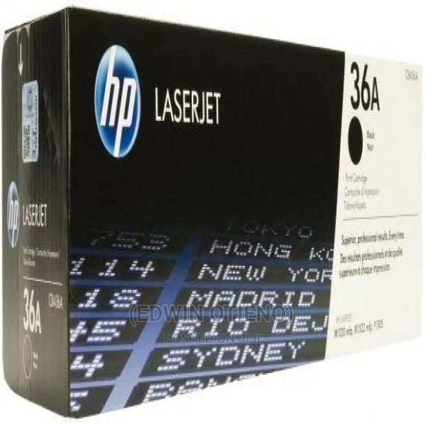 HP 36A Black Laserjet Toner Cartridge, CB436A