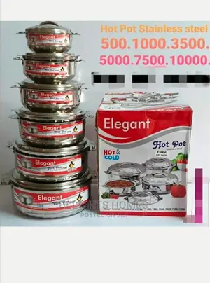 Elegant 6pcs Stainless Steel Hotpots