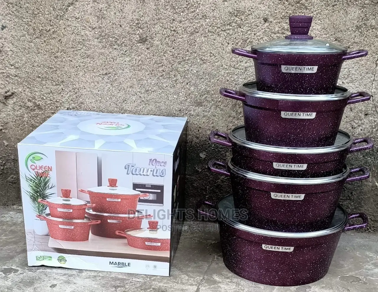 10pcs Original Marble Cookware Set