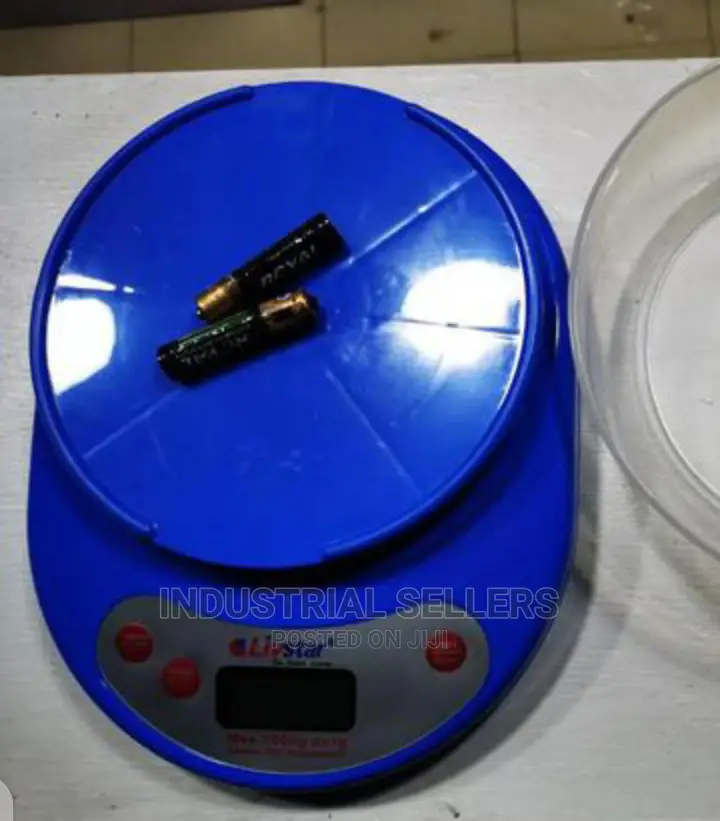 Blue Digital Kitchen Scale Bowl