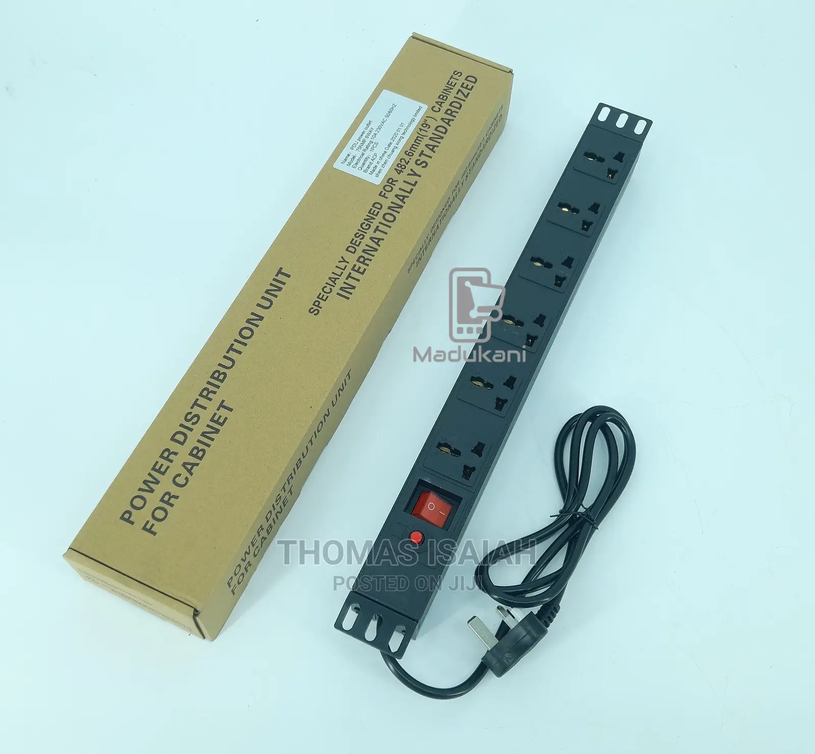6-Way Metallic Horizontal 13a Pdu 19-Inch 1u Standardised Po