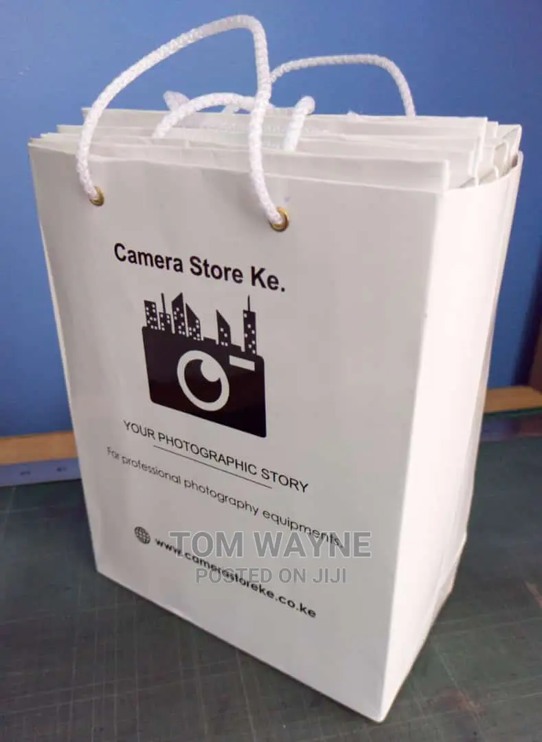 Gift Bags Size A4 White in Colour, Can Be Branded for Shops