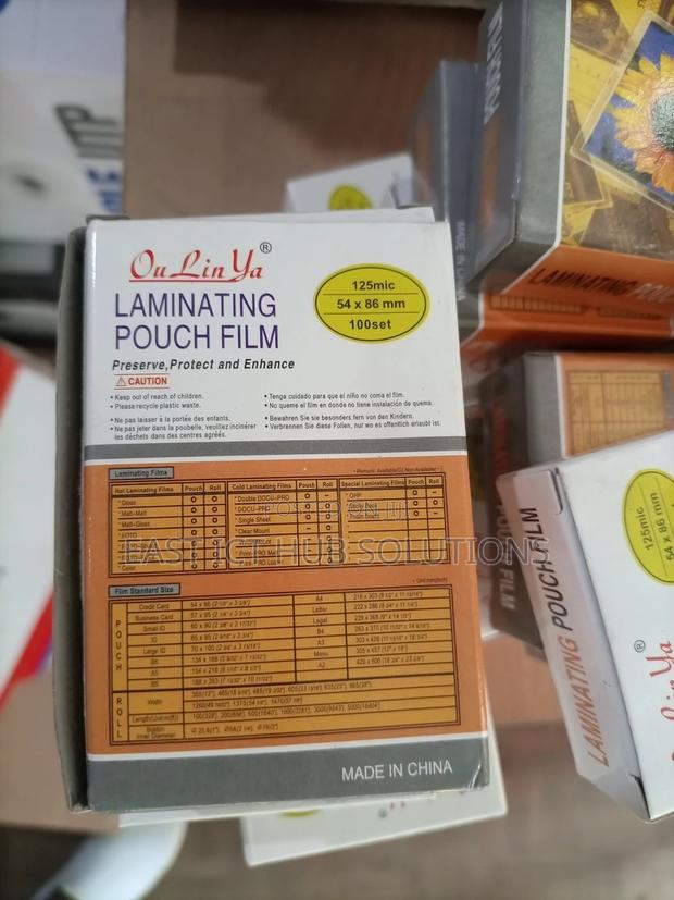 Laminating Pouch Film ID Size . (Zoom Image for Size)