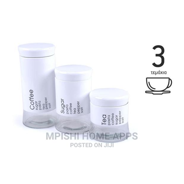 3pcs Glass Storage Jars - thumbnail 3