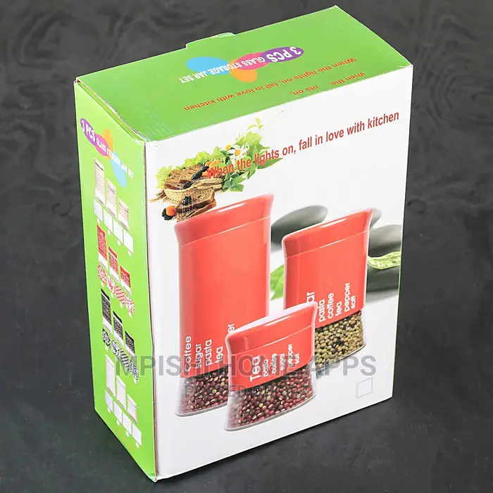 3pcs Glass Storage Jars