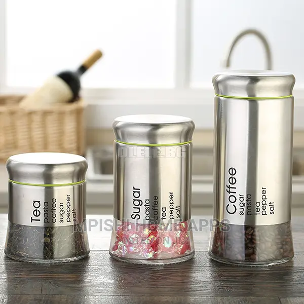 3pcs Glass Storage Jars