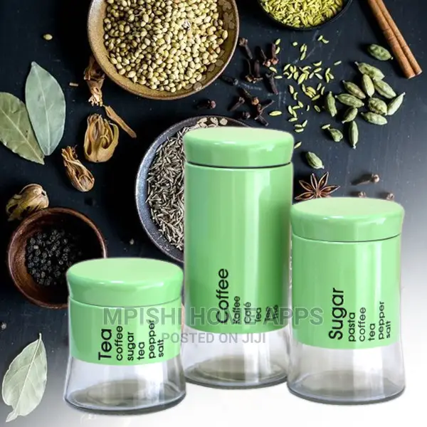 3pcs Glass Storage Jars