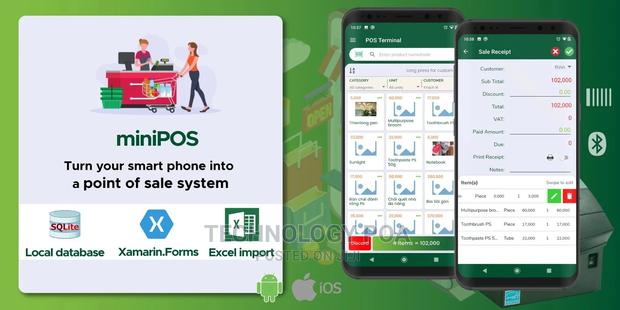 Mobile Point of Sale Application - main view