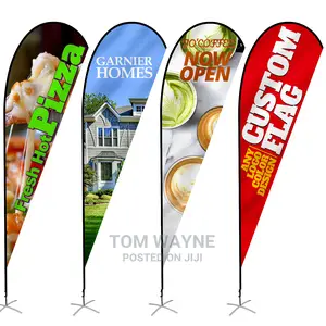 Tear Drop Banner With Spike Base, Outdoor