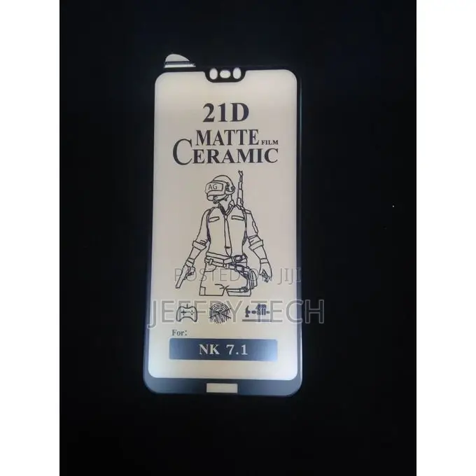 Nokia 7.1 Matt Ceramic Screen Protector - Black