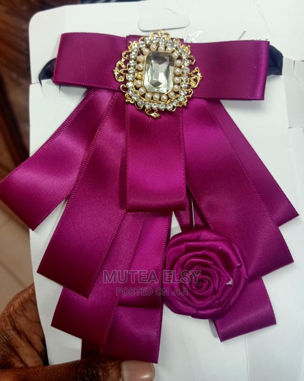 Fuchsia Coral French Bowties - thumbnail 2