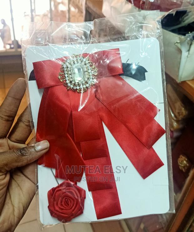 Fuchsia Coral French Bowties - thumbnail 3