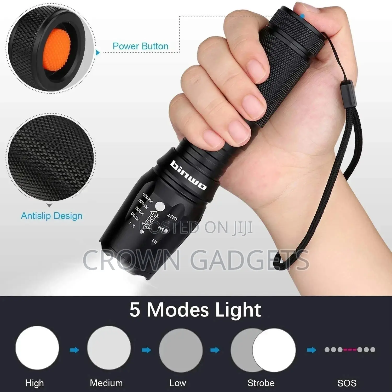 XM-L T6 LED Flashlight Torch Zoomable Life Waterproof