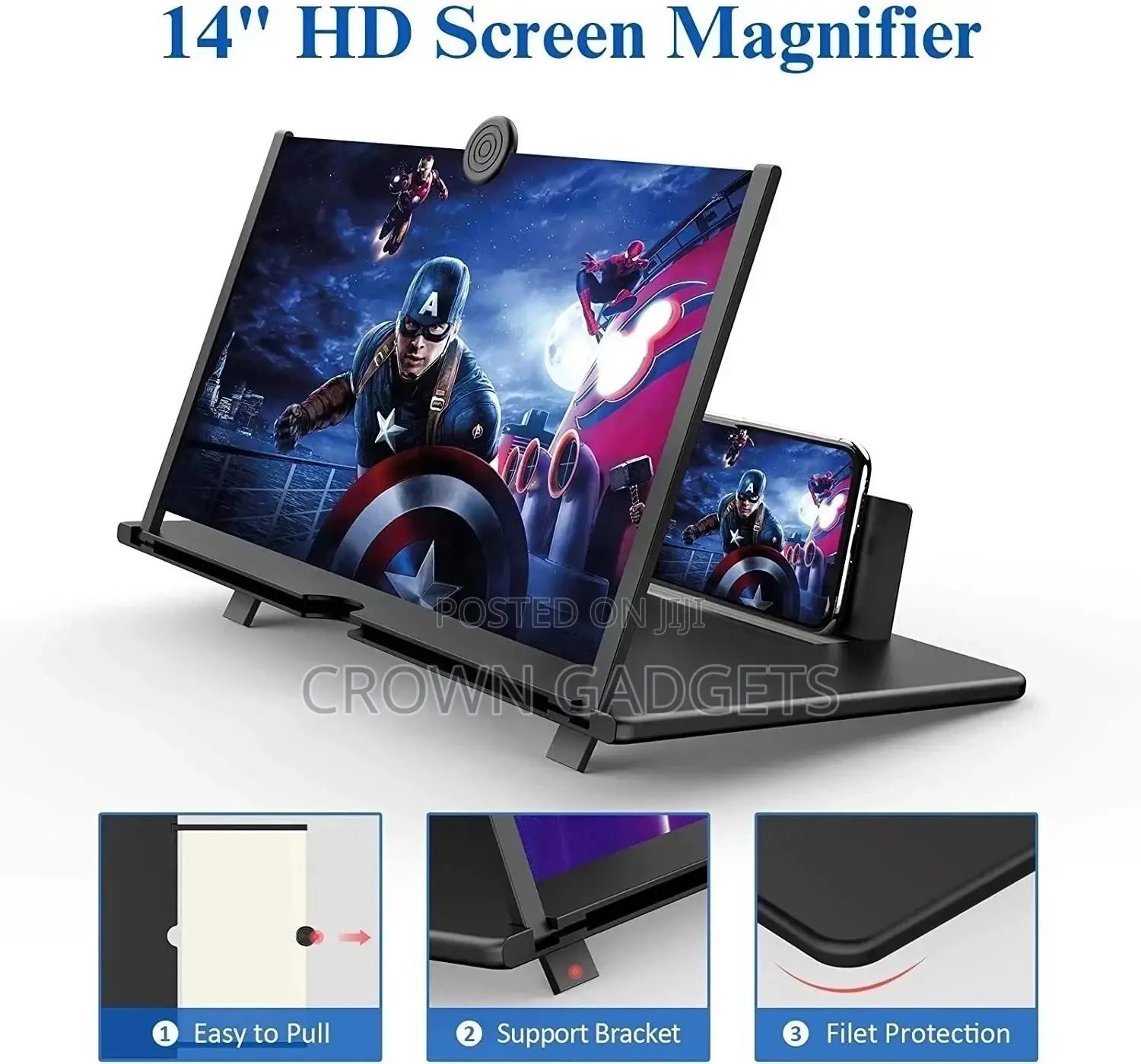 12" 3D Screen Magnifier For Cell HD Smart Phones Screen Enla