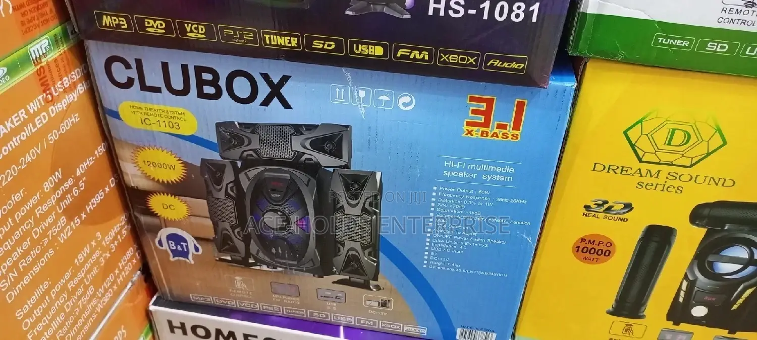 3.1 Clubox 12000 Watts Ic-1103 Multimedia Speaker System.