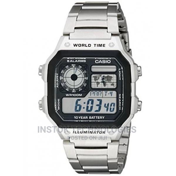 Casio Men's Ae-1200whd-1a Silver Stainless-Steel Quartz Watc