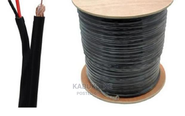 CCTV RG59 Coaxial Cable With Power 200m Reel- Black