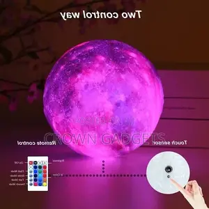 Generic 16 Colors Creative Moon Lamp 3D Printed Lunar Lamp