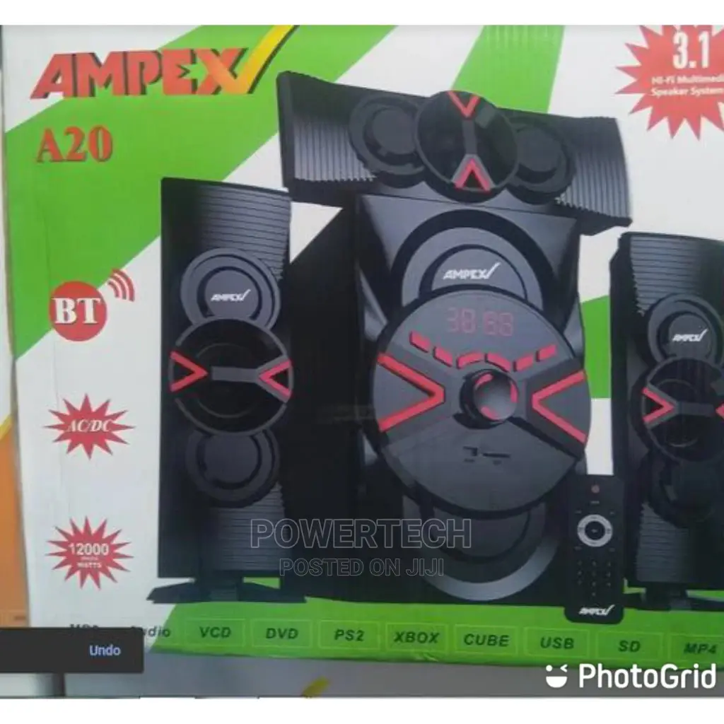 Ampex A20 3.1 Channel Subwoofer 12000w With Bluetooth
